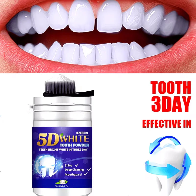 20% OFF 5D Teeth Whitening Powder With Fresh Mint Flavor - C0D + Free Delivery!