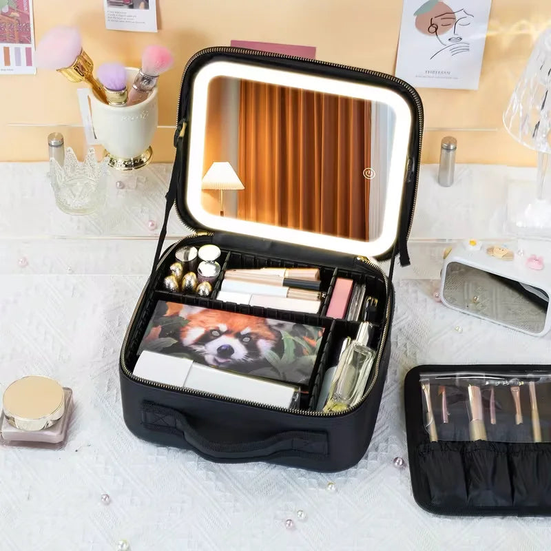 50% Off Travel Makeup Bag with LED Lighted Mirror - COD + Free Delivery