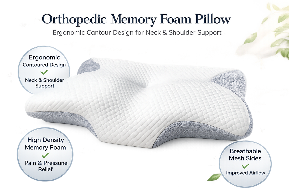 20% OFF Luxury Butterfly Ergonomic Memory Foam Pillow - Feel Fully Rested | COD + Free Delivery