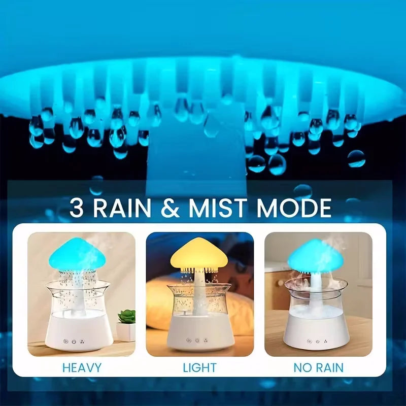 50% Sale Off Today on Mushroom Lamp with Rain Cloud Aromatherapy Oil Diffuser