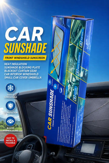 Car Sunshade Umbrella with UV Protection, Portable And Foldable Windshield Visor Designed for Various Vehicles